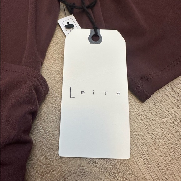 NWT Leith Chocolate Brown Wrap V-neck Sheath Dress 3/4 Sleeve - Picture 7 of 8